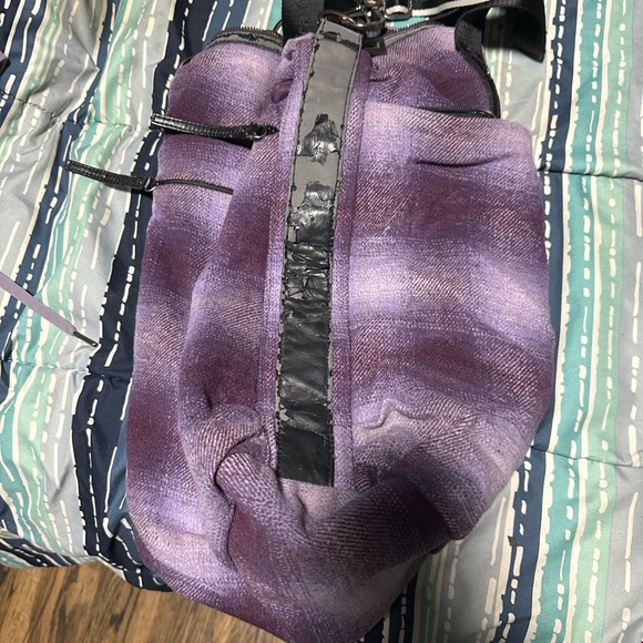 Lululemon Athletica Purple Plaid Tote Bag - Picture 3 of 3